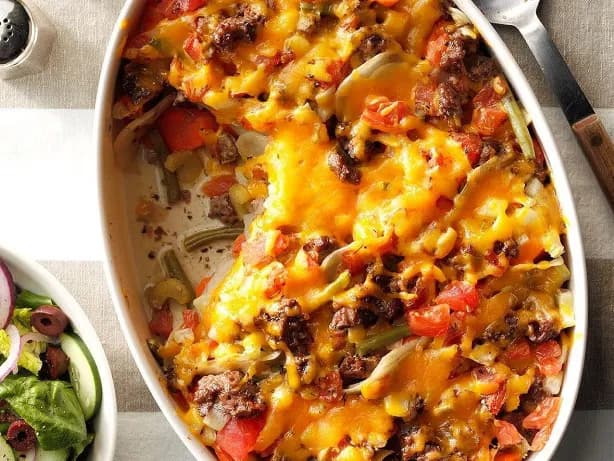Mix Vegetables With Meat Casserole
