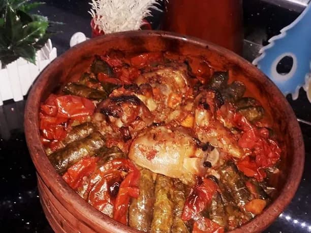 Vine Leaves With Meat Casserole