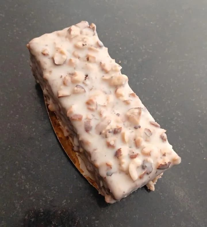 Piece of Cream and Nuts Gateau