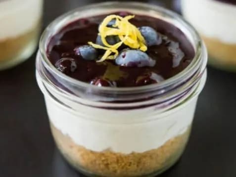 تشيز كيك توت أزرق