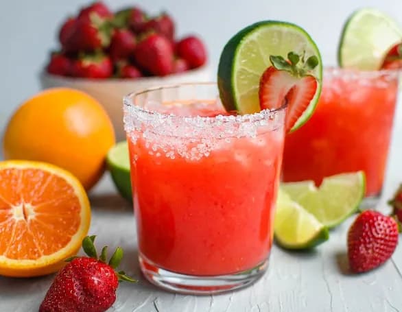كوكتيل فراولة و برتقال