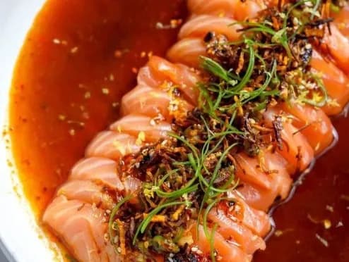 سمك السلمون المشوي