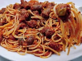 مكرونة سجق بالجبنة