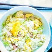 أرز مقلي على البخار