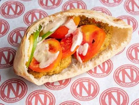 Falafel Sandwich with Baba Ghanoush