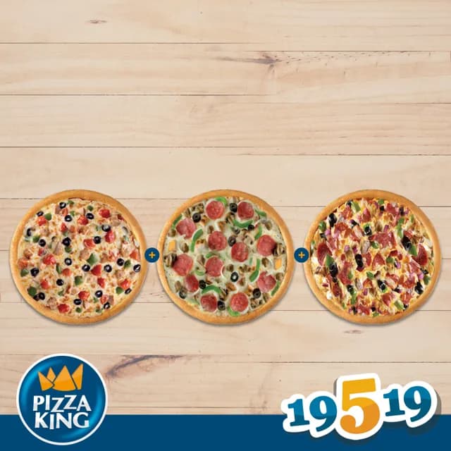 Buy 3 Medium Pizza 4