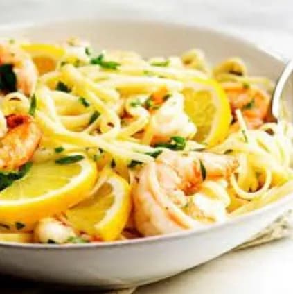 White Lemon Shrimp Fettuccine