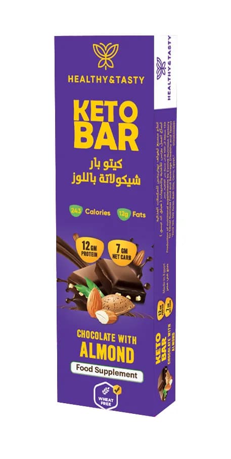 كيتو بار لوز 60 جرام من هيلثي اند تيستي