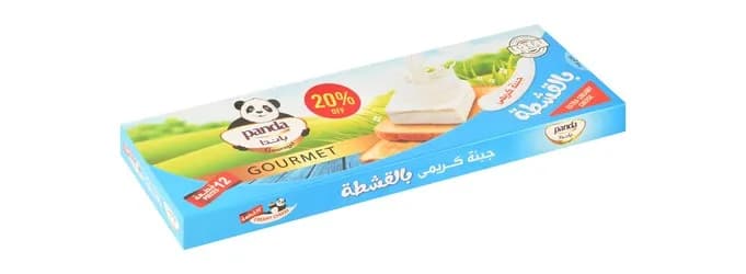 جبنة مربعات12 قطعه * 200 جم من باندا