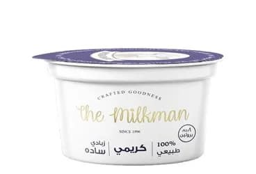 زبادي كريمي كامل الدسم 170 جرام من ميلك مان
