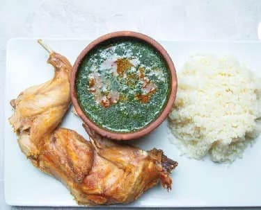 Half Rabbit with Molokhia Meal