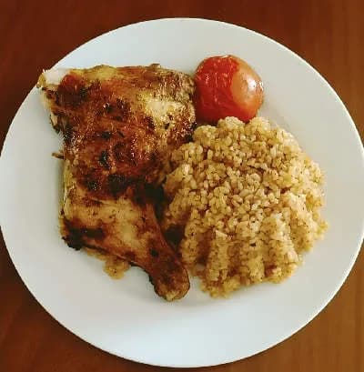 Quarter Chicken Thigh + Rice + Salads and Bread