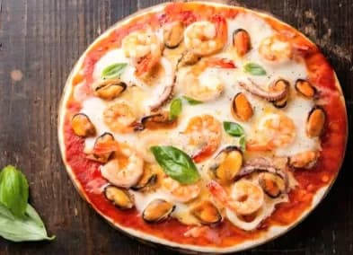 بيتزا فواكه البحر صغير 