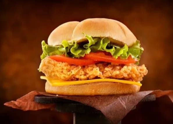 ساندوتش برجر فراخ بالجبنه سينجل