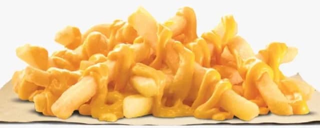 بطاطس مقلية بالجبن مع صلصة حارة