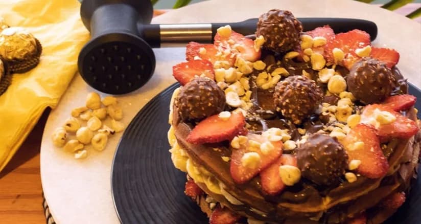 موز مع زبدة فول سوداني