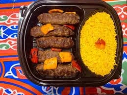 1/8 Kofta Meal with Rice, Bread, and Juice