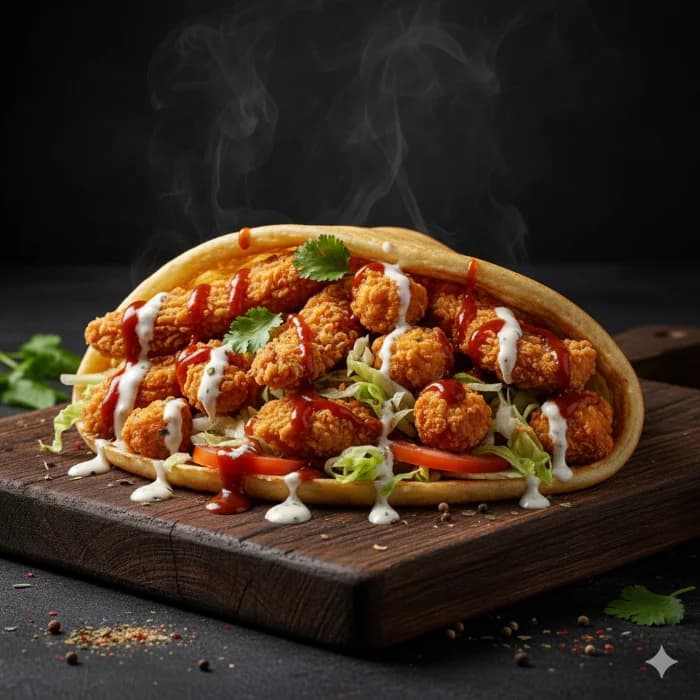 Mix Fried Chicken Crepe