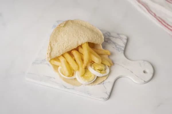Fries with Boiled Egg Sandwich