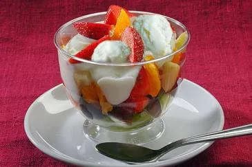 سلطة فواكه ايس كريم