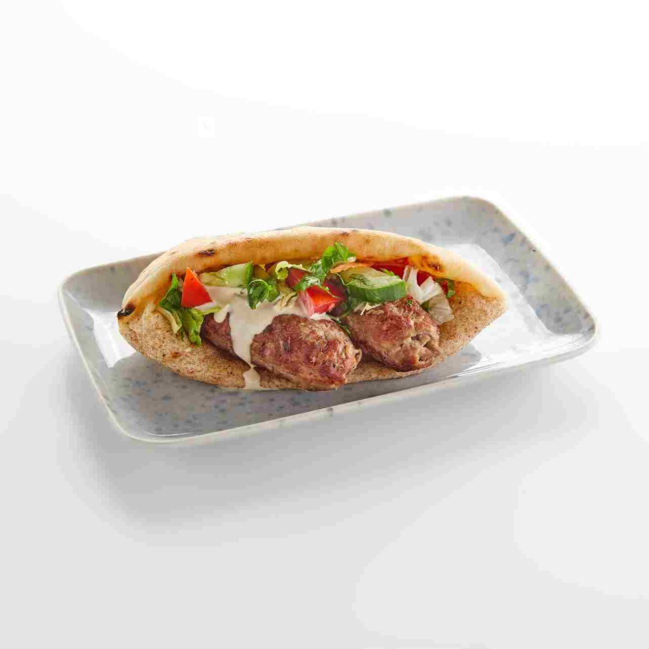 Grilled Kofta in Baladi Bread
