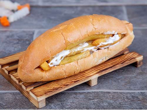 Fries with Mozzarella Sandwich