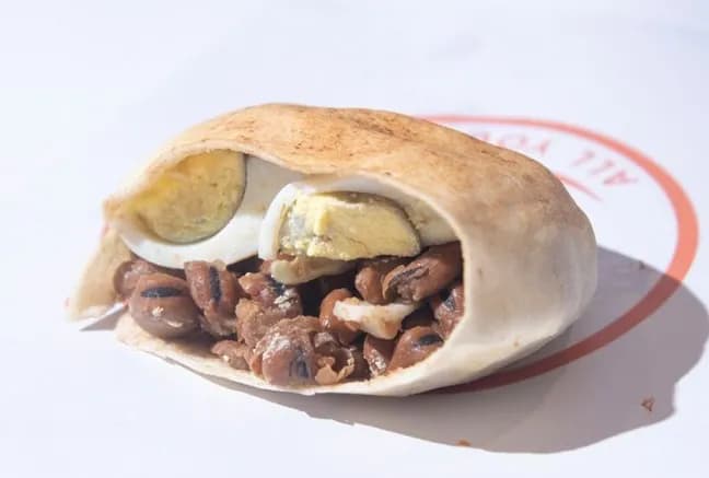 Foul With Eggs Sandwich