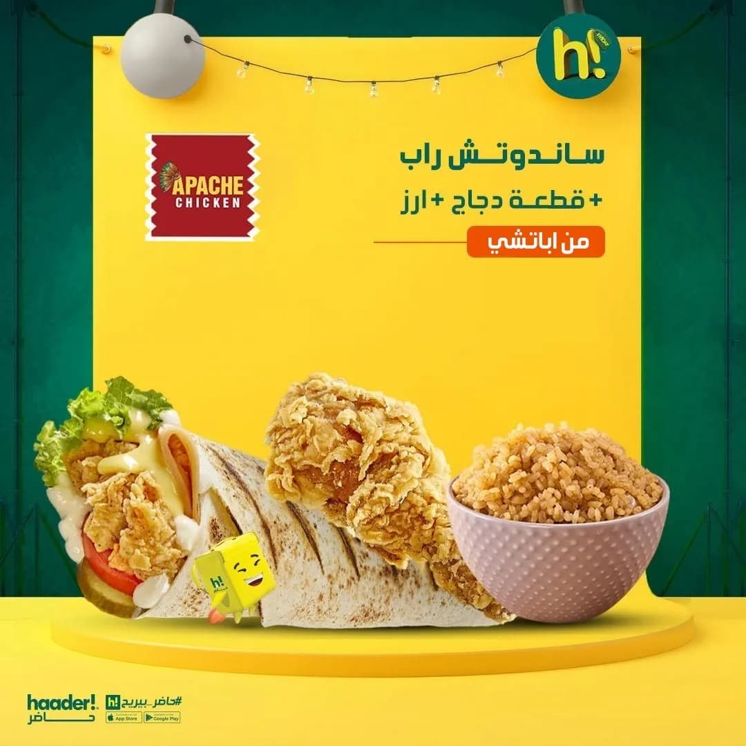 Wrap Sandwich + Chicken Piece + Rice