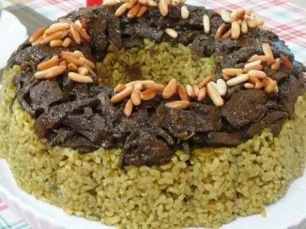 طاجن ارز كبدة