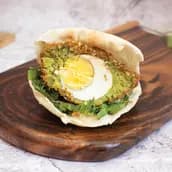 Falafel Sandwich With Boiled Eggs