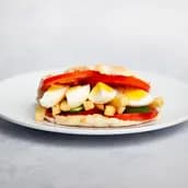 Pommes Frites And Boiled Egg Sandwich