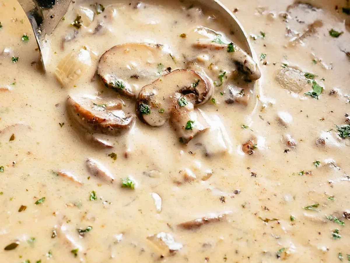 شوربة مشروم كريمة