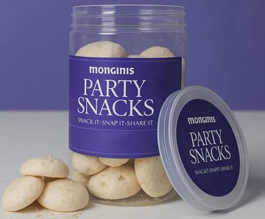 برطمان وجبات خفيفة من جوز الهند والميرينغ