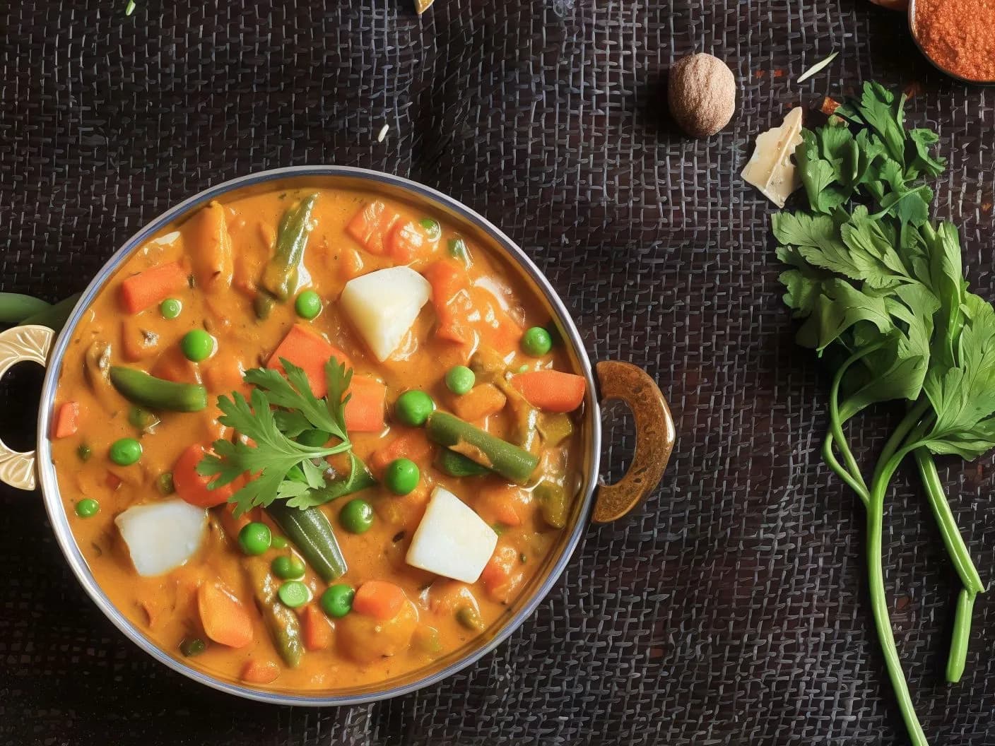Mix Curry Vegetables Platter
