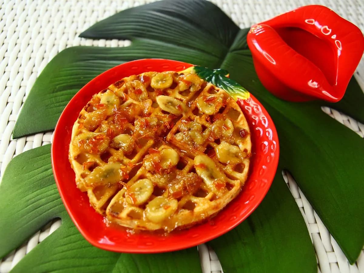 Caramel Banana Waffle