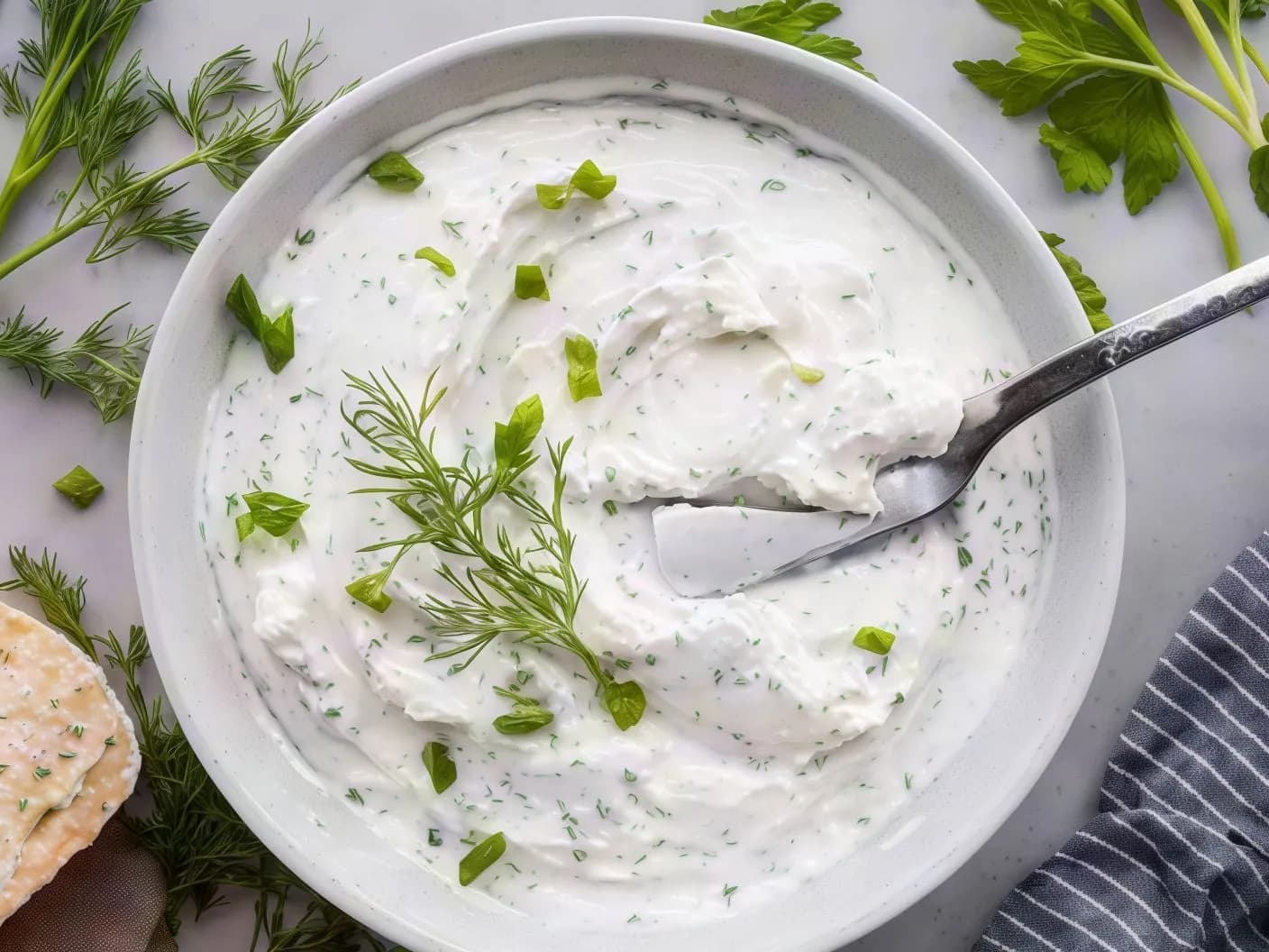 جبنة كريمية حامضة بالأعشاب