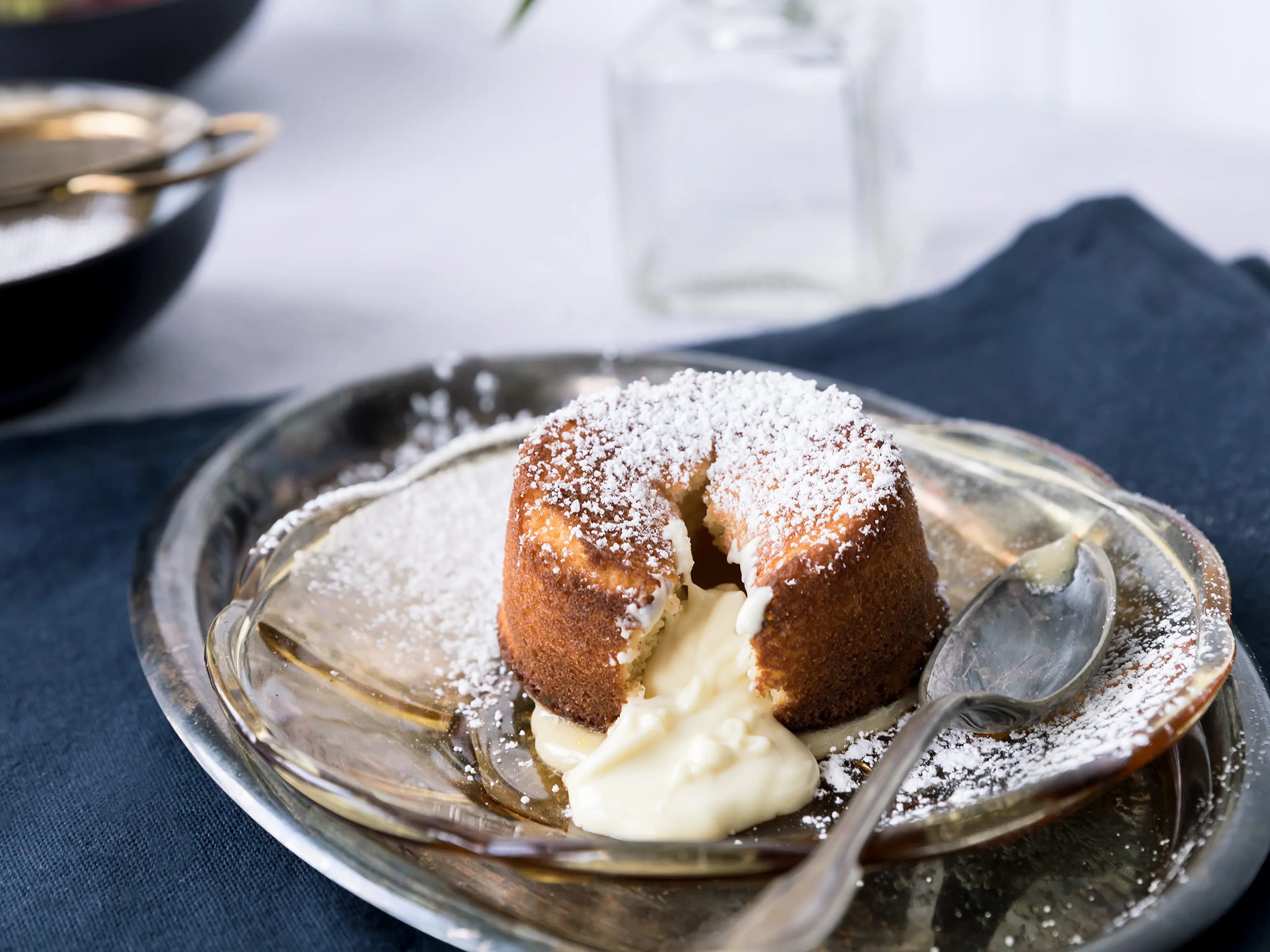 مولتن كيك شوكلاته بيضاء