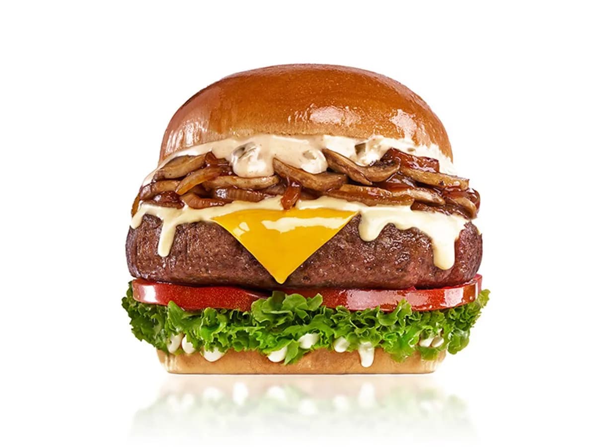 Mushroom Burger Sandwich