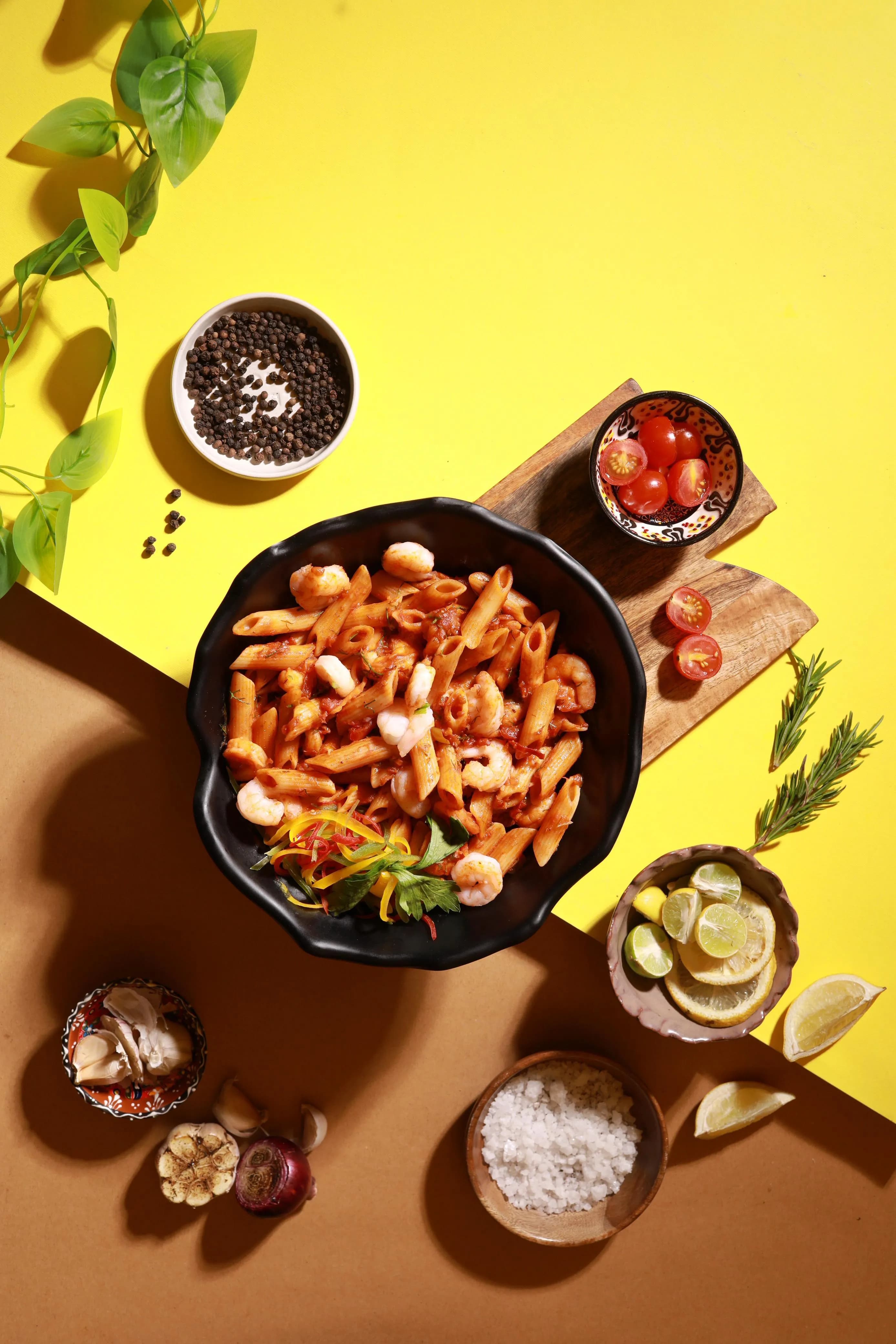 Red Sauce Pasta with Shrimp