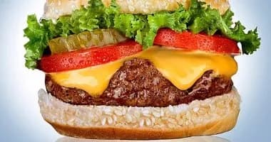 برجر لحم بالجبنة