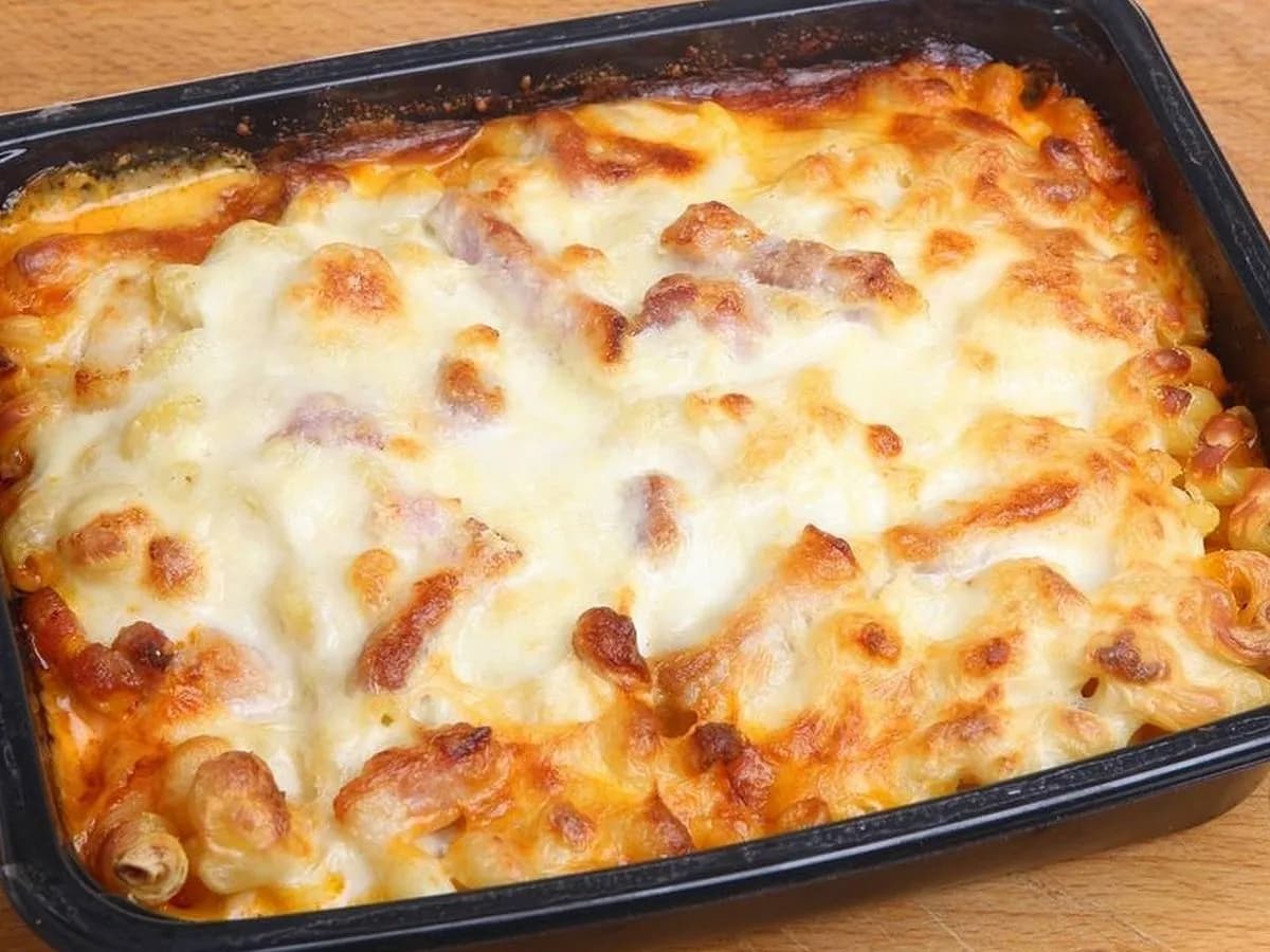 مكرونة بالبشاميل فرن