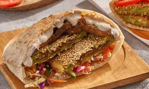 Falafel with Cottage Cheese Sandwich