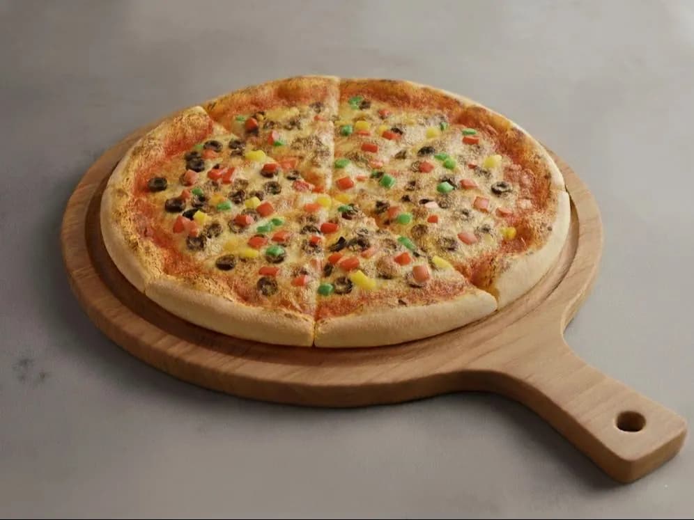 بيتزا خضار وسط