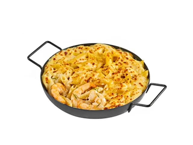 باستا صلصه بيضاء مع جمبري في الفرن حجم عادي كومبو