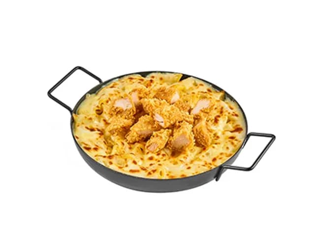 باستا صلصه بيضاء مع دجاج كرسبي في الفرن حجم كبير كومبو