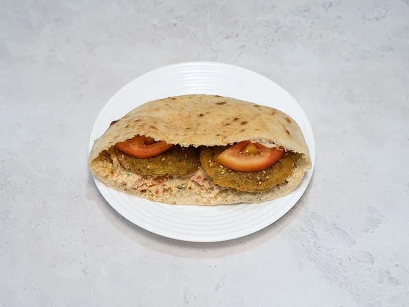 Fried Eggs Falafel Sandwich