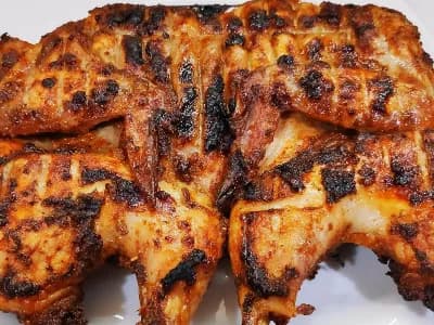 فرخة مشوية على الفحم سادة
