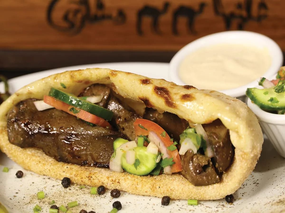 Liver Sandwich on Charcoal