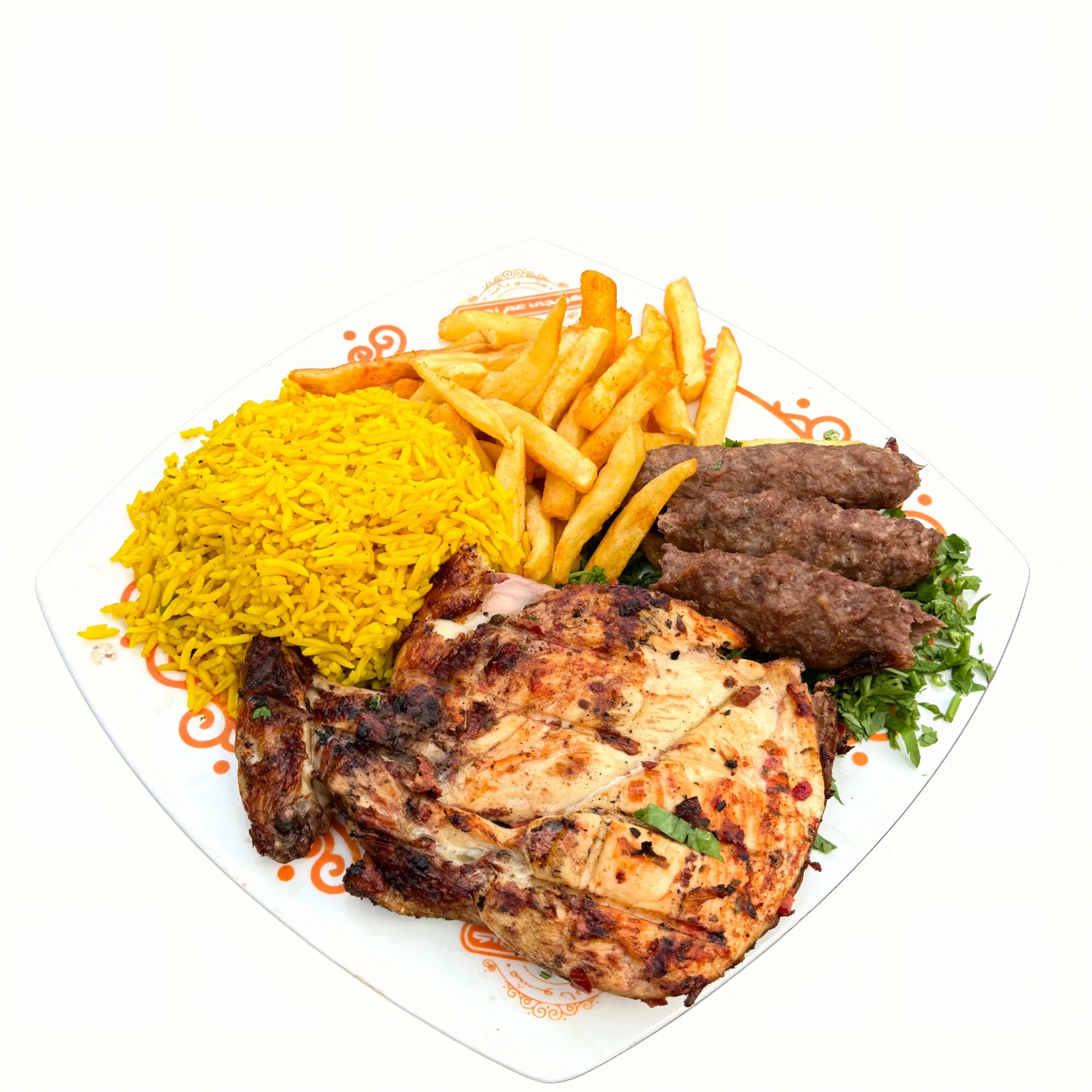 ربع فرخة صدر + 1/8 كفتة