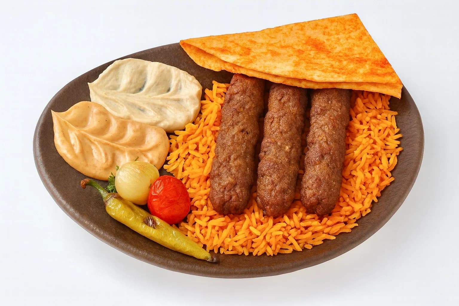 وجبه 1/4 كفته لحم + ارز + سلطه